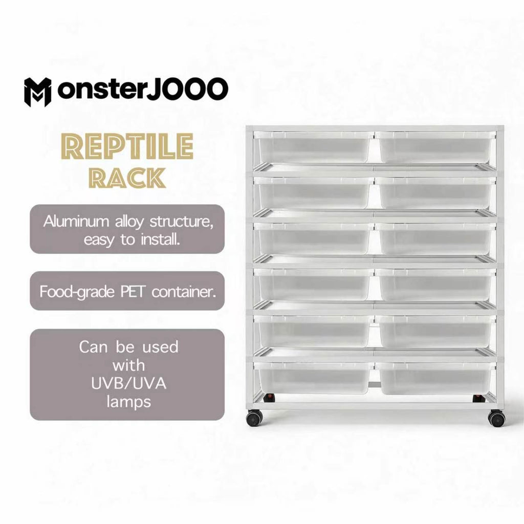 Superworm Container Rack 6045 Add-On Layer with 2 High-Transparent Tubs â Silver Aluminum Snake ...