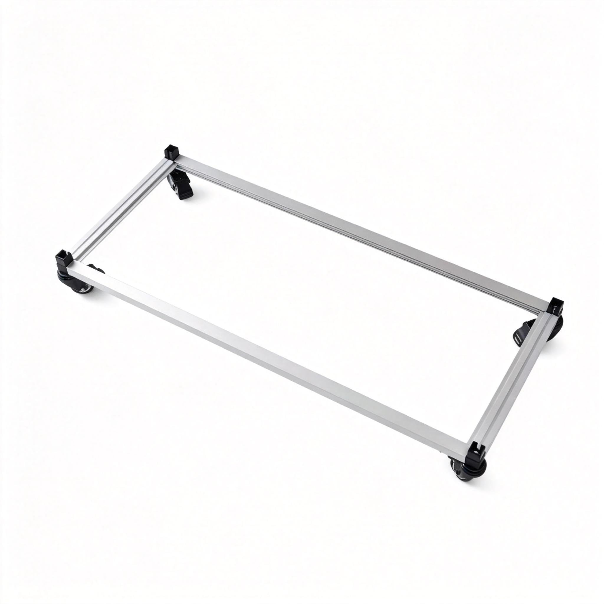 Aluminum Reptile Rack Base – Silver Aluminum Frame with Locking Casters (Compatible with 4030/4030R/6045 Series)