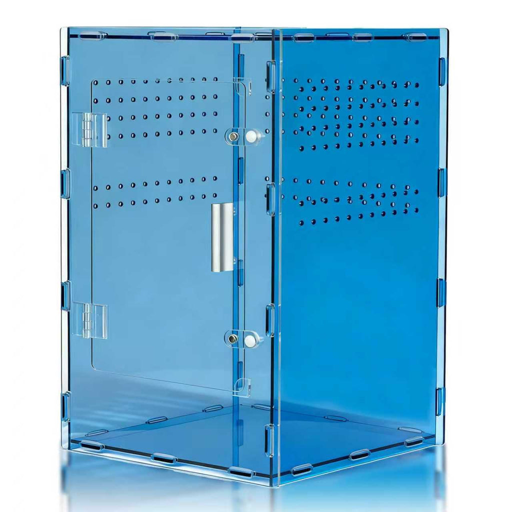 8x8x12 Acrylic Reptile Tank – Cyberpunk Blue