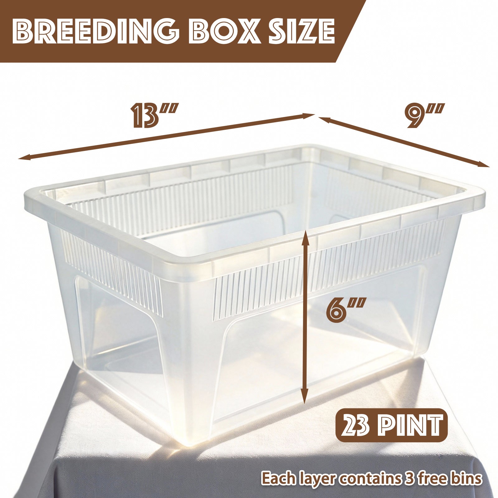 MonsterBox Wooden Reptile Rack Base Unit - 3 Tier Starter with 9 Tub Capacity + Locking Casters