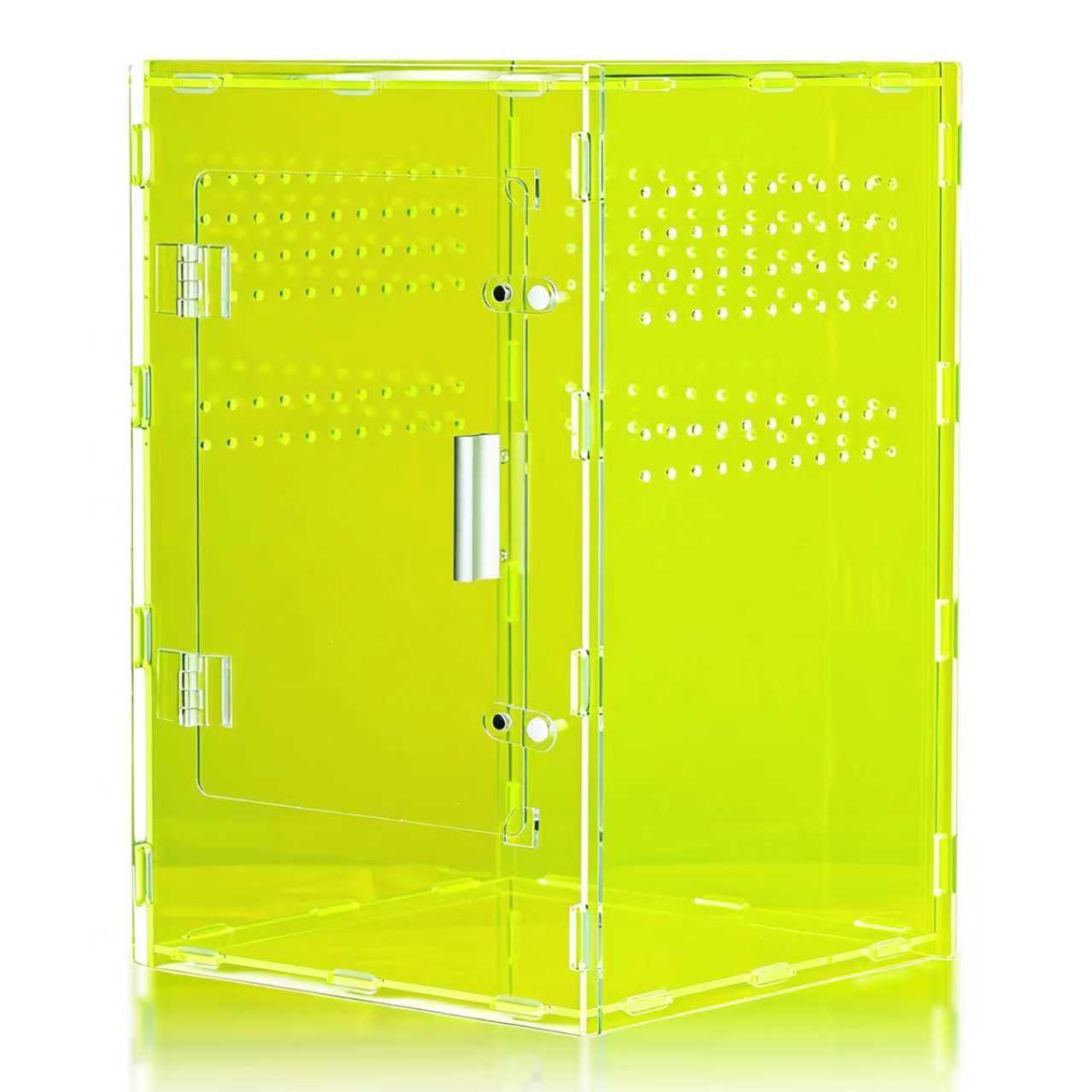 8x8x12 Acrylic Reptile Tank – Cyberpunk Light Green